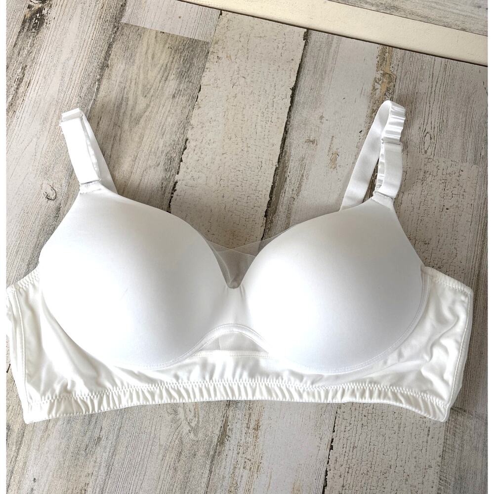 Sona Womens 2X White Full Coverage Underwire Bra Plus Size NWT